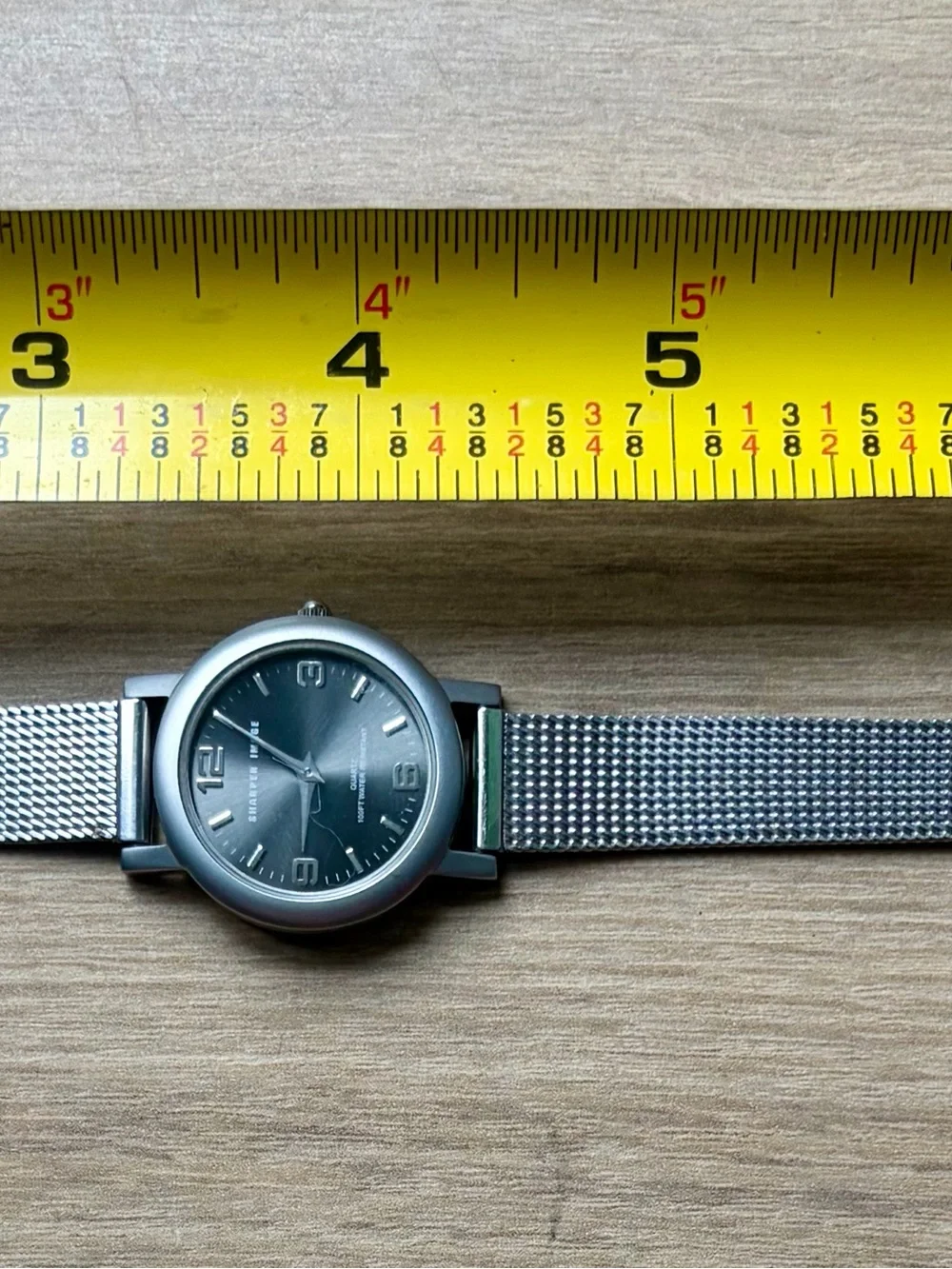 Sharper Image FM002 Stainless Steel Quartz Watch – Mesh Band